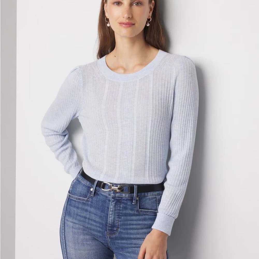 Buy 2 - Get 1 FREE - 
Light Blue Ribbed Sweater